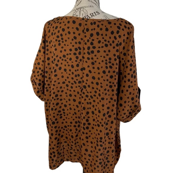 Emery rose leopard Print Blouse and Womens plus size 5X - Picture 7 of 10